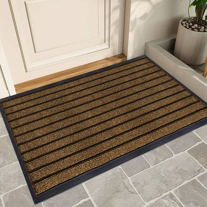 Heavy Duty Dirt-Absorbing Entrance Mat with Rubber Backing
