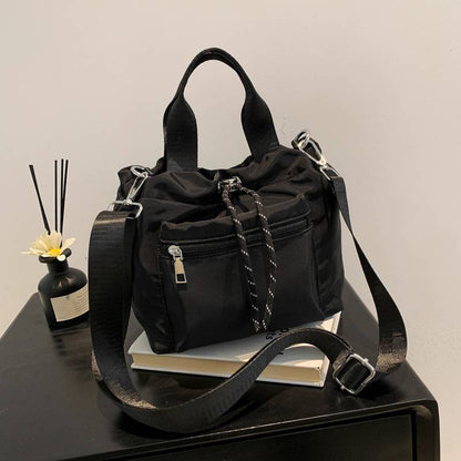 Women’s Nylon Drawstring Bucket Shoulder Bag