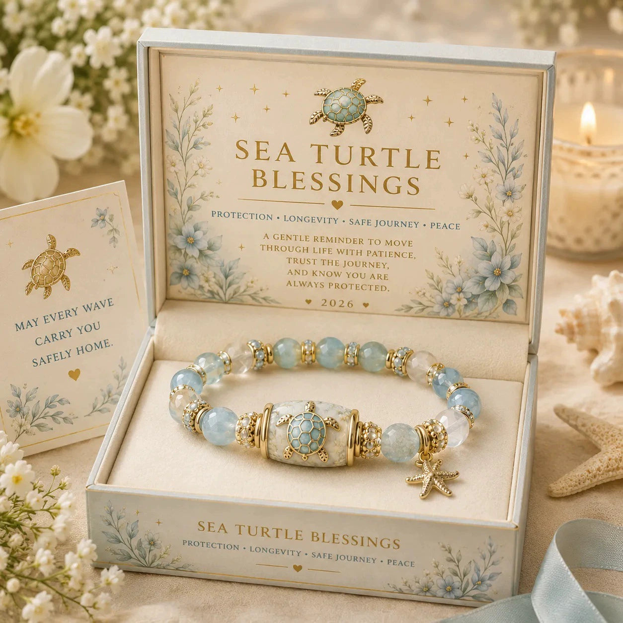 Hummingbird Floral Beaded Bracelet