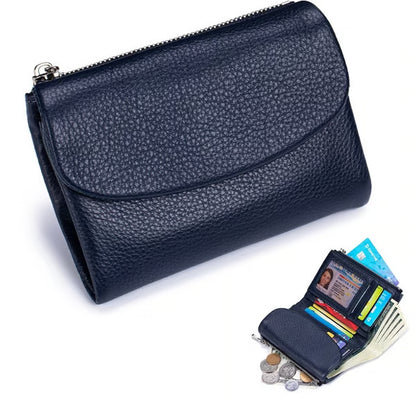 Pebble-Grain Leather-look RFID Wallet
