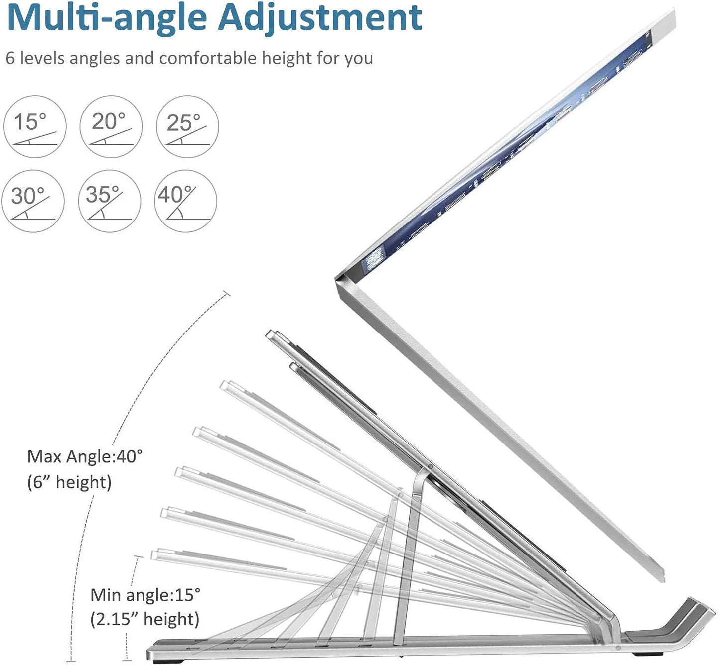 Foldable Aluminium Adjustable Laptop Stand