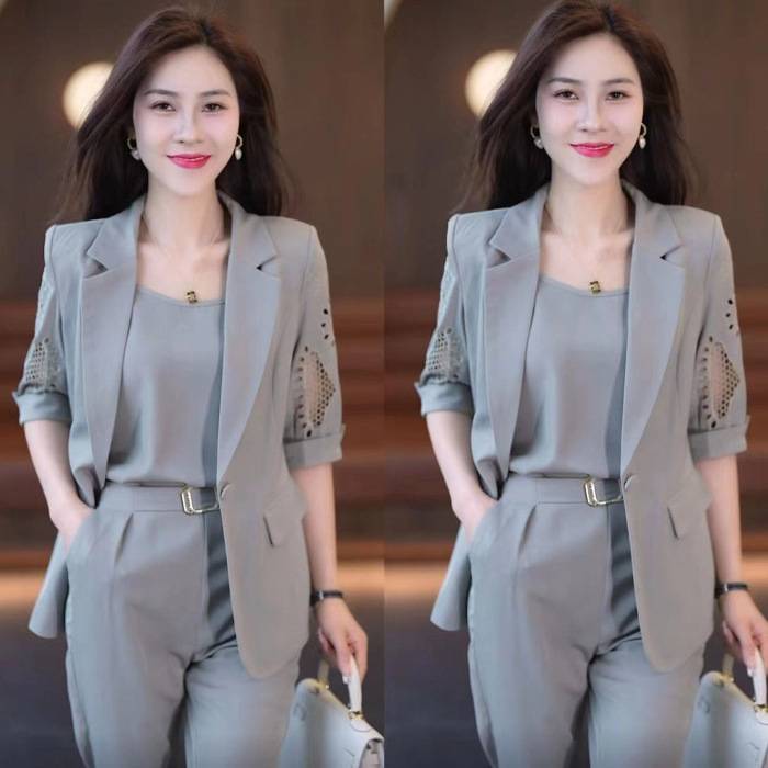 Women’s Tailored Three Piece Blazer Suit Set