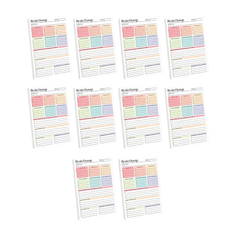 Daily Brain Dump Planning Pad