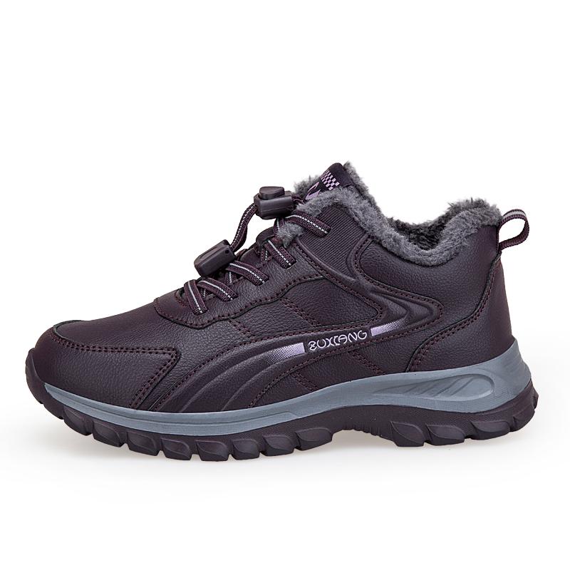 Men’s High-Top Plush-Lined Anti-Slip Walking Shoes