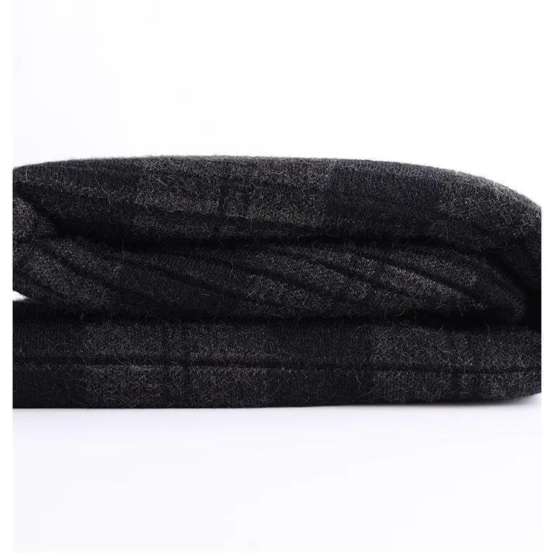 Women’s Knitted Wool Blend Plaid Maxi Skirt