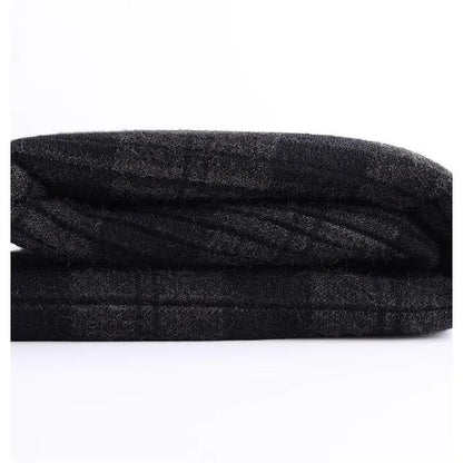 Women’s Knitted Wool Blend Plaid Maxi Skirt
