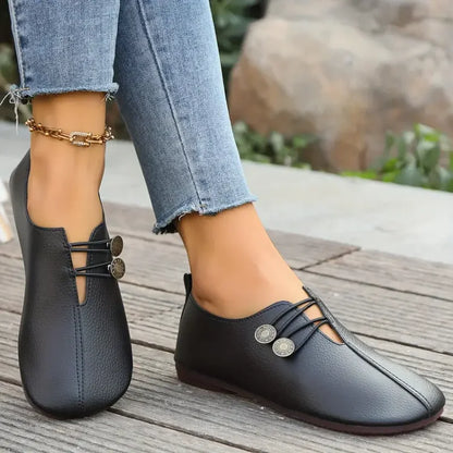 🔥Last Day Promotion 50% OFF - Women's Casual Lightweight Leather-Look Shoes