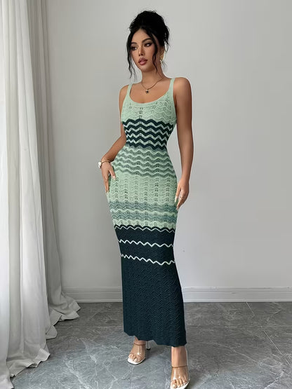 Women’s Crochet-Look Sleeveless Maxi Dress