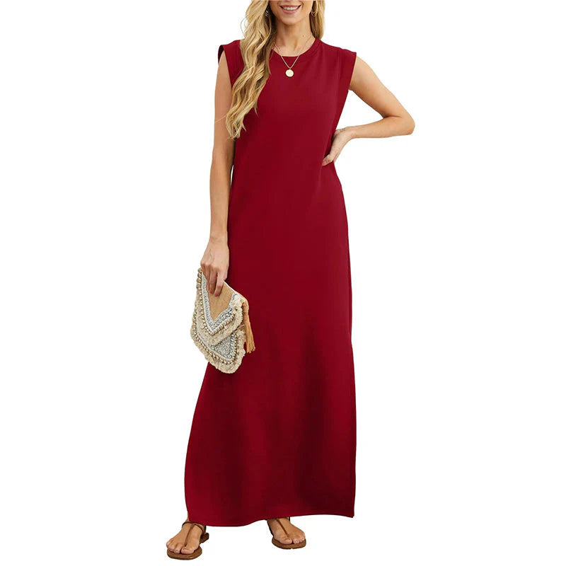 Women's Sleeveless Split-Hem Maxi Dress