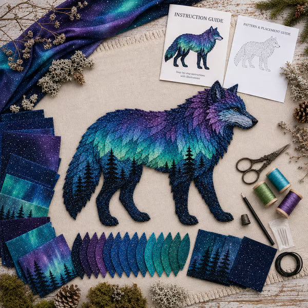 Northern Lights Wildlife DIY Patchwork Kit