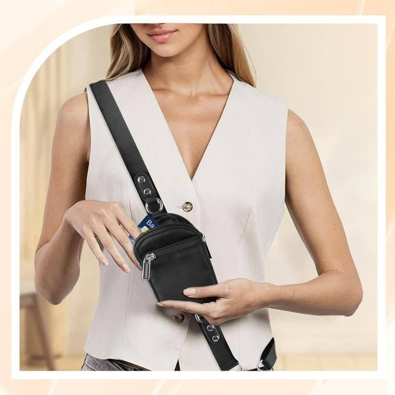 Adjustable Crossbody Phone Strap with Detachable Pouch