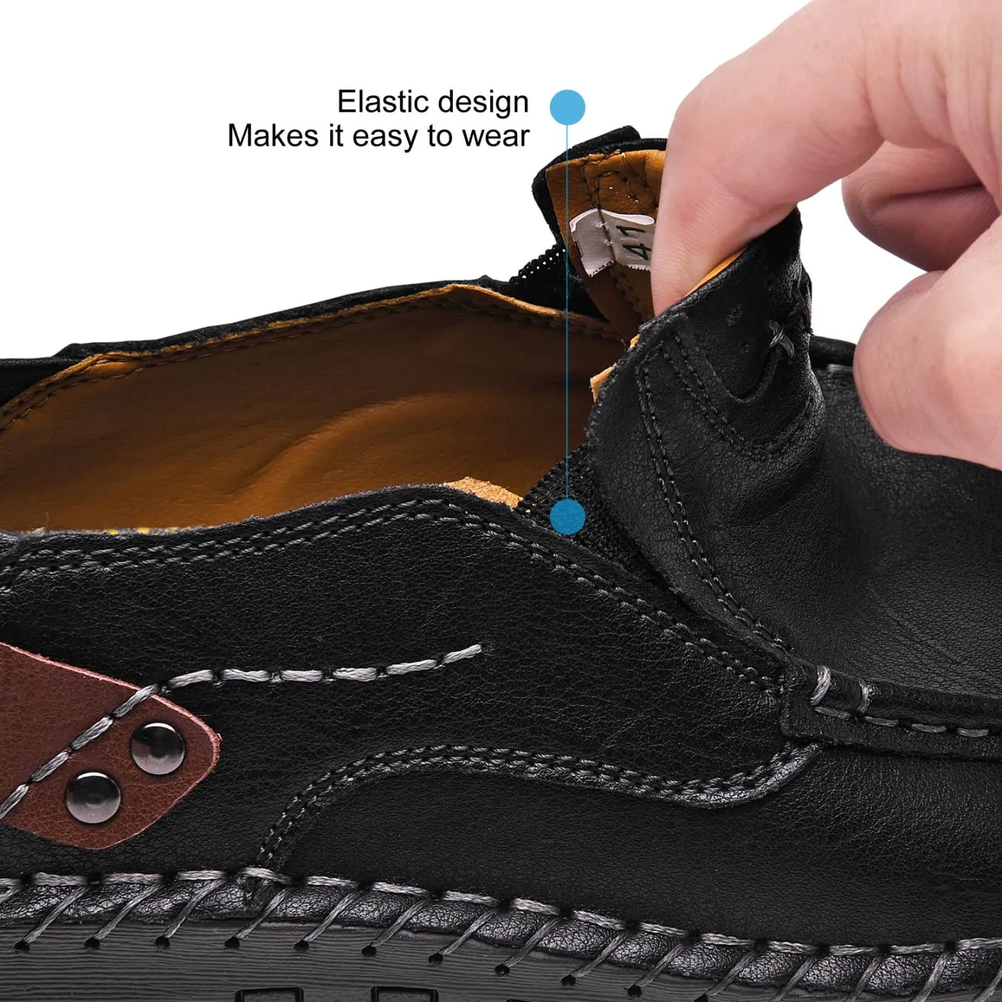 Men's Leather-Look Loafers