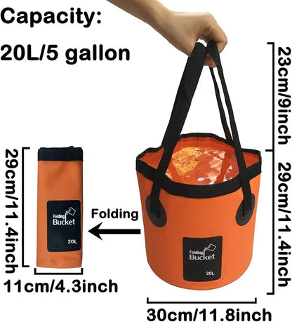 Foldable 20L Outdoor Water Bucket