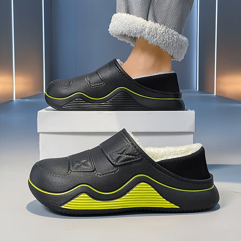 Men's Plush Lined Winter Slip On Shoes