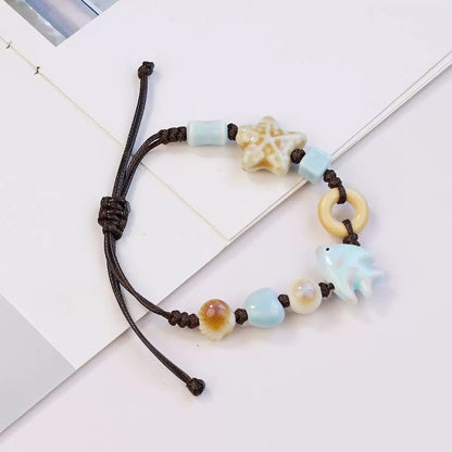 Women’s Boho Adjustable Ceramic Bead Bracelet