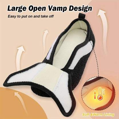 Women’s Wide Fit Adjustable Warm House Slippers