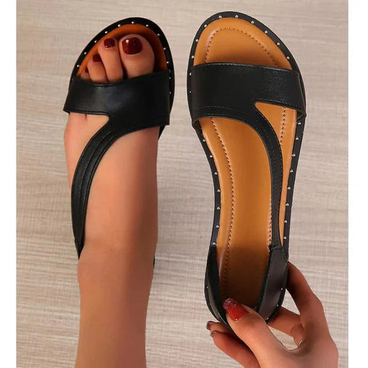 👡 Studded✨ fishmouth flat sandals