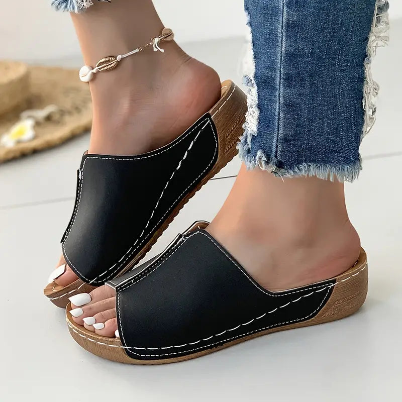 Women's Stylish Platform Slip-On Comfort Sandals