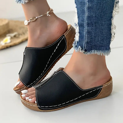 Women's Stylish Platform Slip-On Comfort Sandals