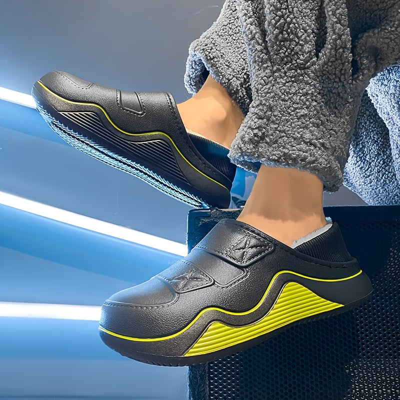 Men's Plush Lined Winter Slip On Shoes