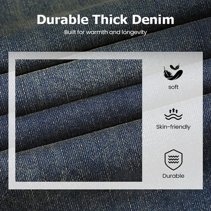 Men’s Mid-Rise Straight Leg Stretch Denim Jeans