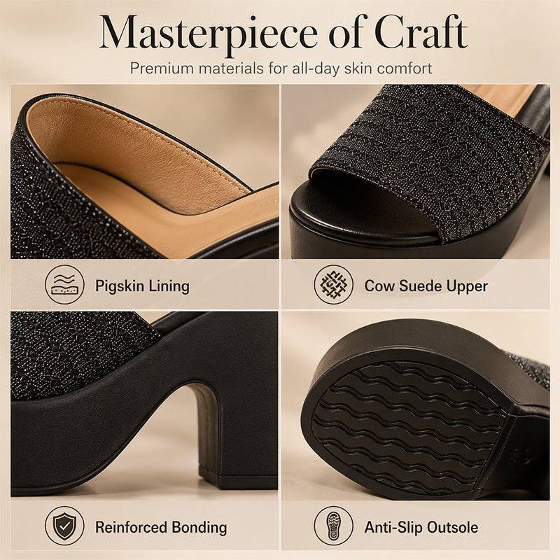 Women's Woven Platform Slide Sandals