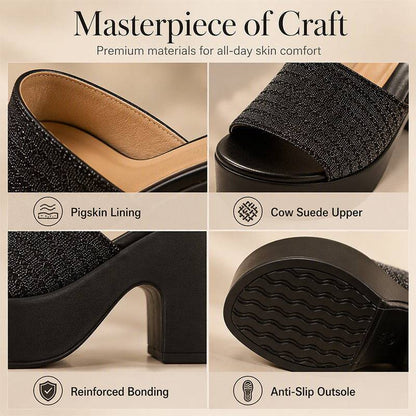 Women's Woven Platform Slide Sandals