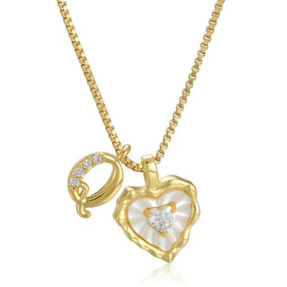 Women's Personalised Heart Initial Necklace