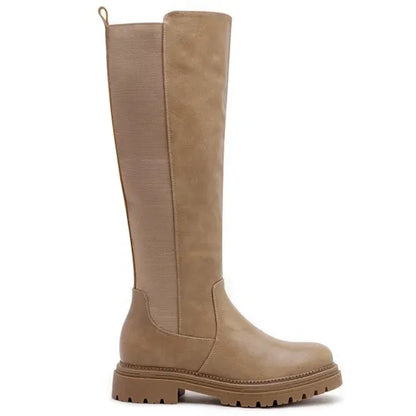 Women’s Faux Suede Stretch Knee-High Comfort Boots