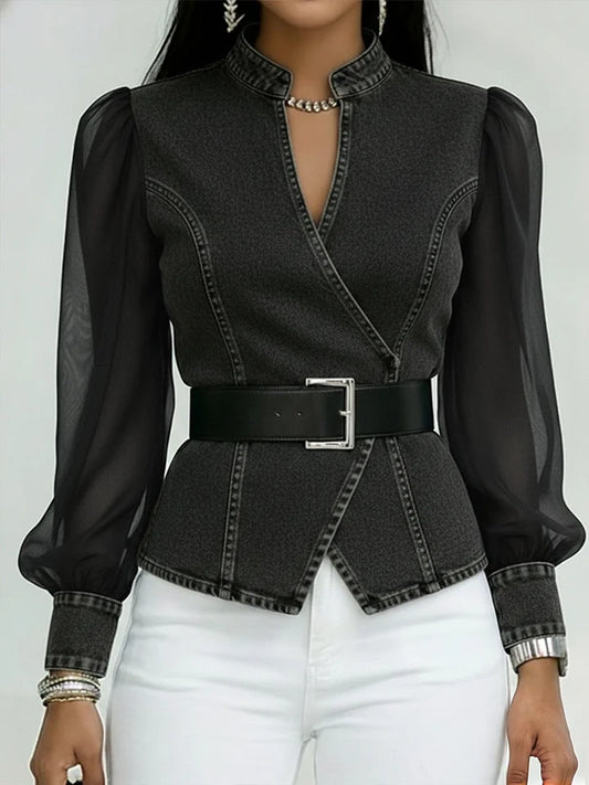 Women’s Valerisse Structured Denim Blouse