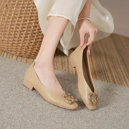 Soft Leather-Look Diamond Retro Comfortable Shoes