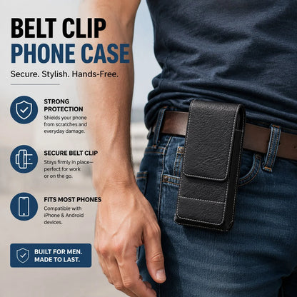Men's Multi-Pocket Belt Phone Pouch