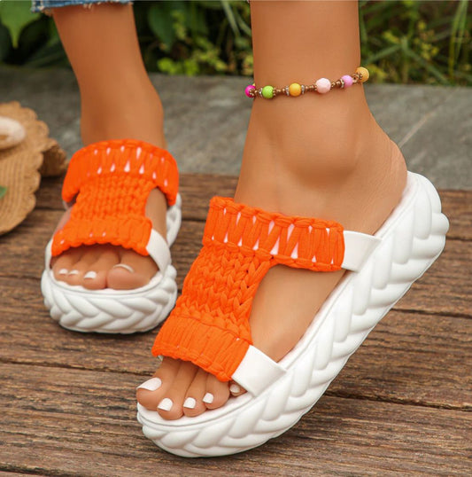 Light Color Chunky Women Slippers