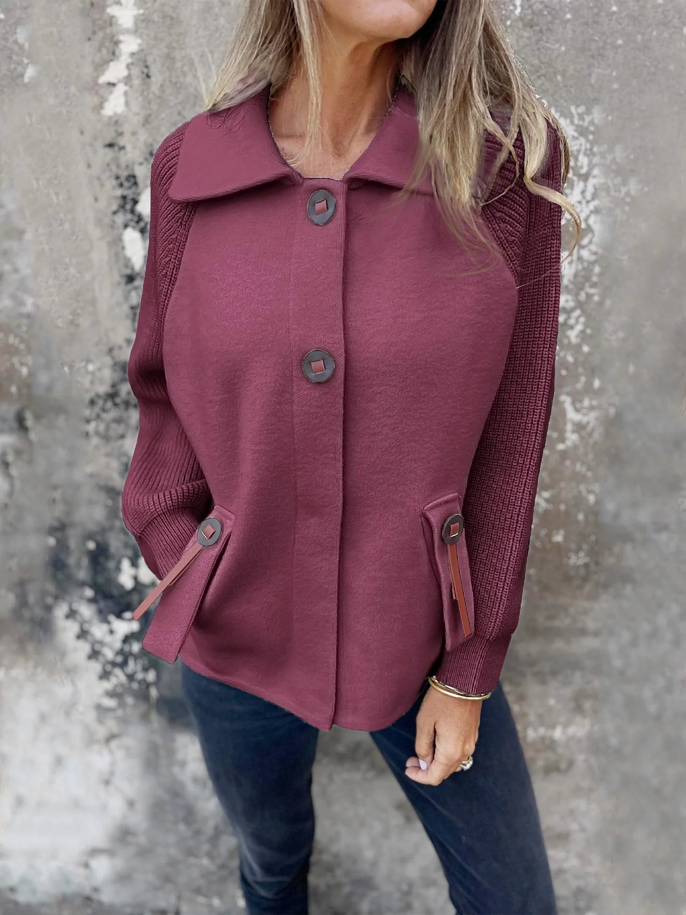 Women’s Soft Draped Lapel Cardigan Jacket