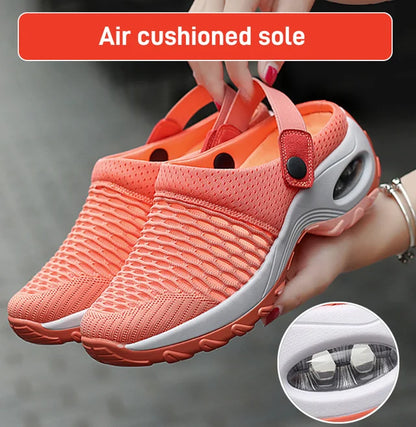 Breathable Mesh Slip On Walking Sandals with Cushion Sole