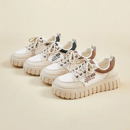 Women’s Breathable Mesh Platform Casual Trainers