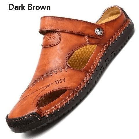 Soft Leather-Look Men's Breathable Outdoor Sandals