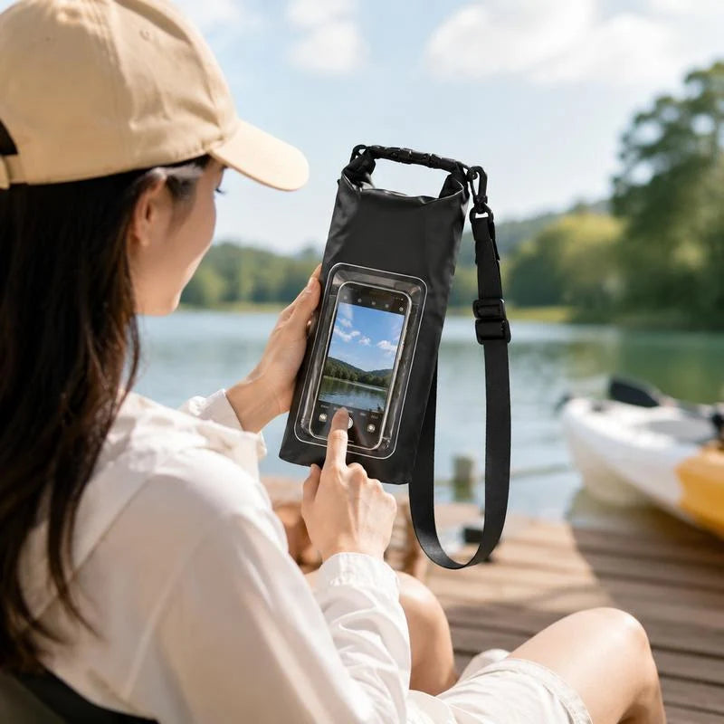 2L Waterproof Crossbody Dry Bag with Phone Window