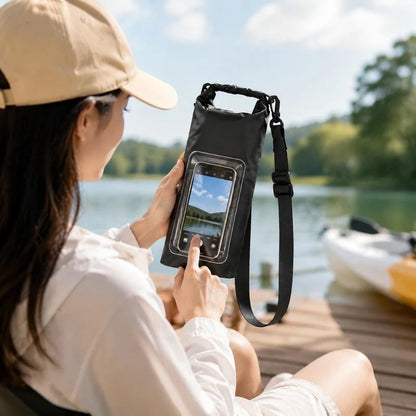 2L Waterproof Crossbody Dry Bag with Phone Window