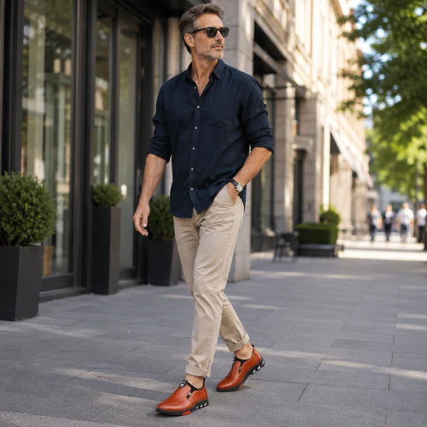 Men's Smart Leather Look Lace Up Shoes