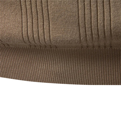 Men’s Vertical Ribbed Henley Knit T-Shirt
