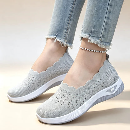 Women's Knit Slip On Casual Trainers