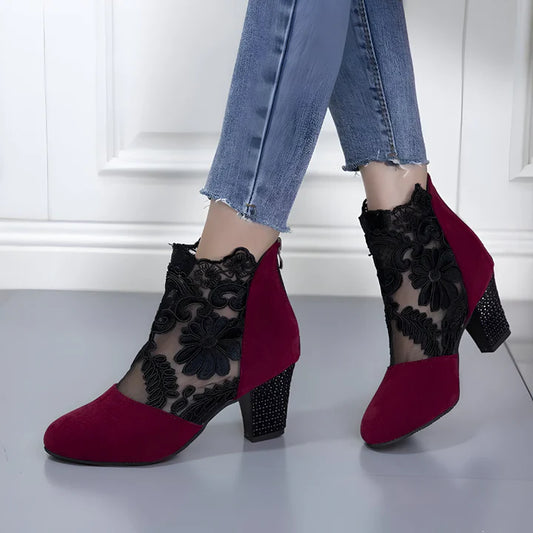 Women's Elegant Lace Heels for Summer
