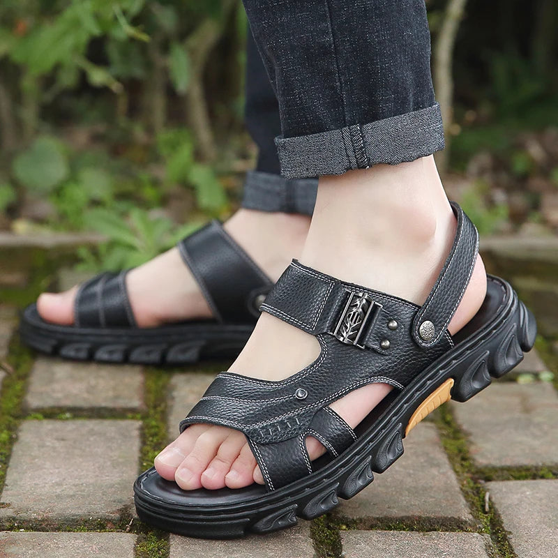 Non-slip Soft Leather-look Beach Sandals