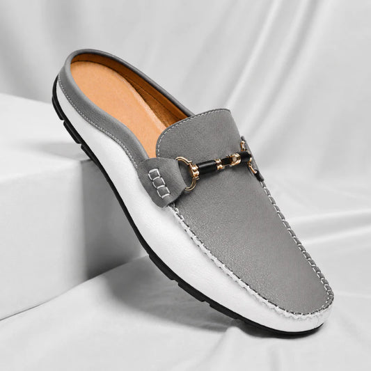 Men’s Colour-Block Backless Loafers