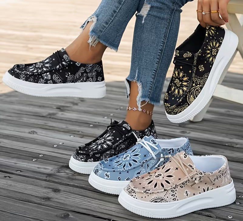 Women’s Printed Platform Mule Trainers