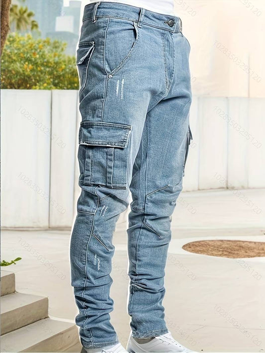 Men’s Slim Fit Workwear Cargo Jeans