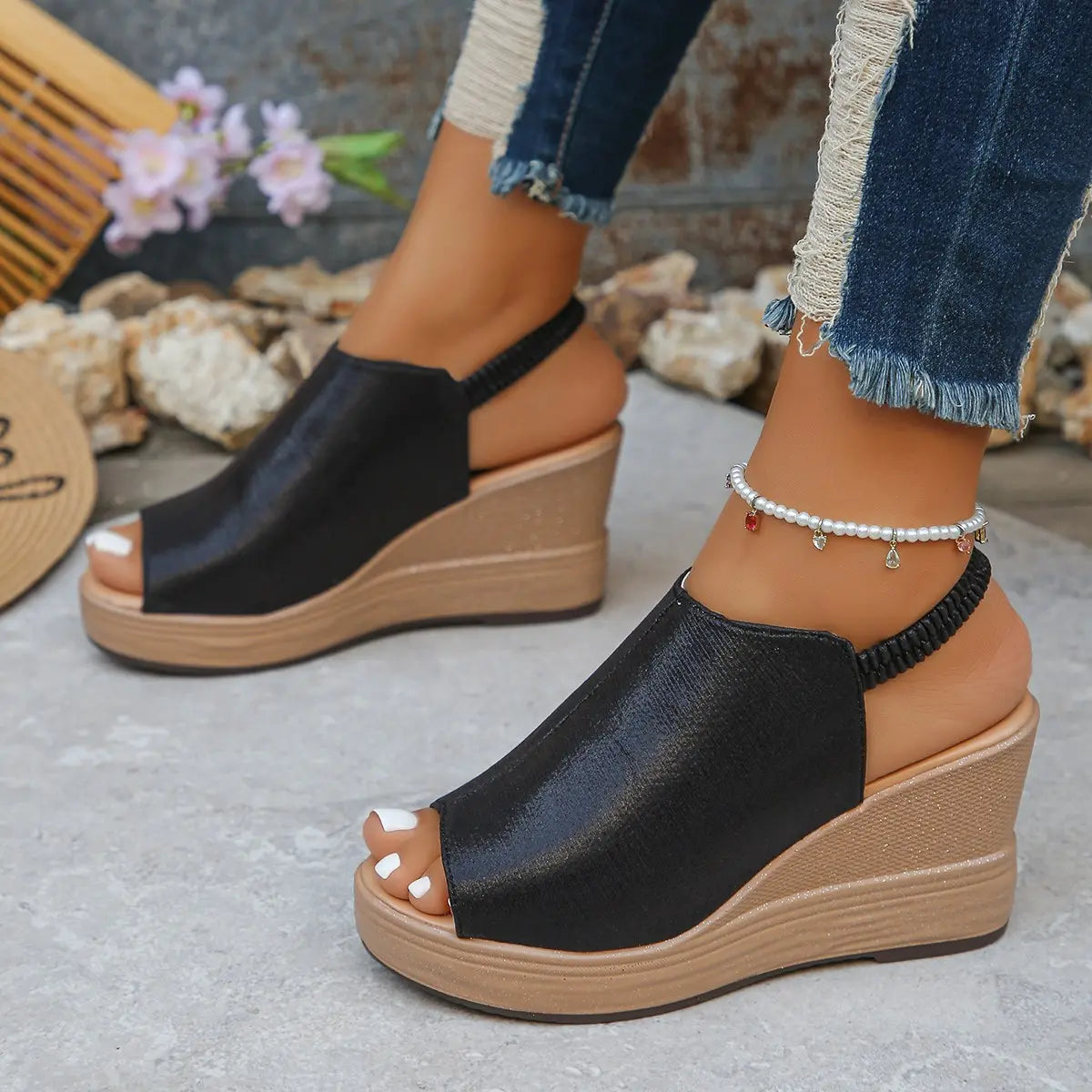 Women’s Peep-Toe Wedge Sandals