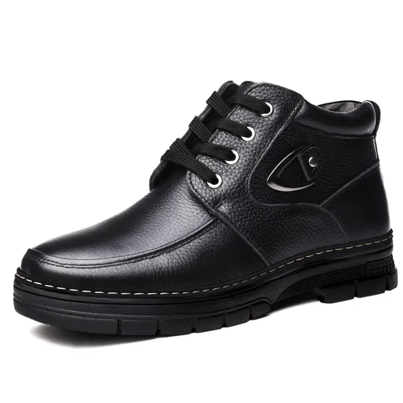 Men's Thermal Leather-Look Winter Boots