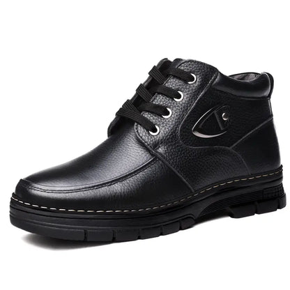 Men's Thermal Leather-Look Winter Boots